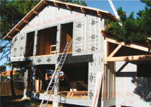 maison neuve ossature bois en construction